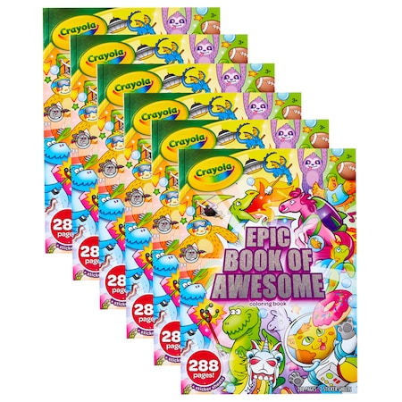 Crayola Epic Book of Awesome 288-Page Coloring Book, PK6 40585